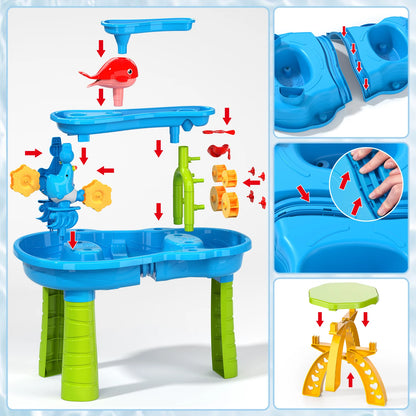 Sand and water table children's  outdoor table for 3-5 year old boys and girls