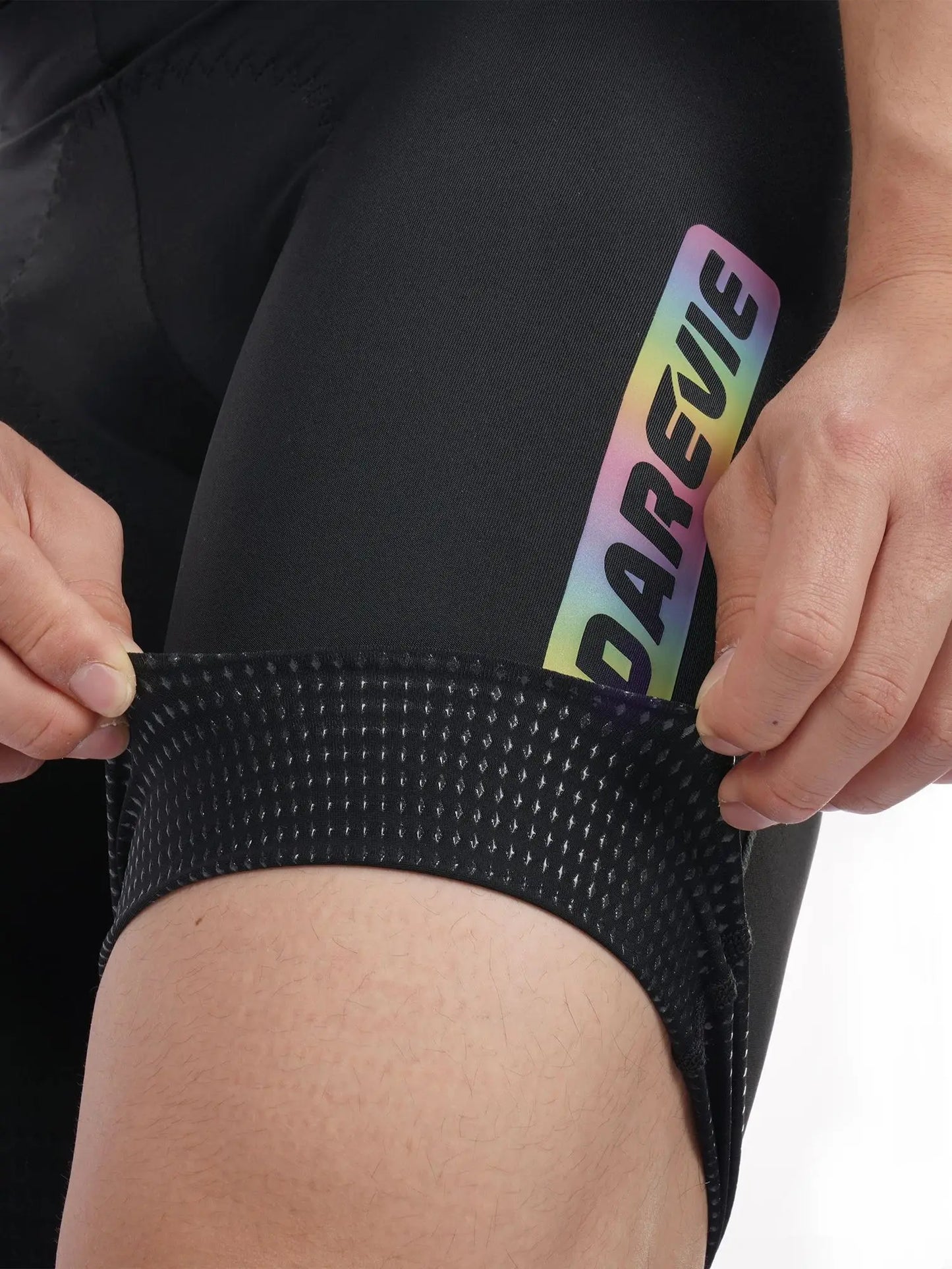 Cycling Bib Shorts Seamless, ELASTIC-INTERFACE Pad Cycling Shorts, Leg Gripper Men's Shorts