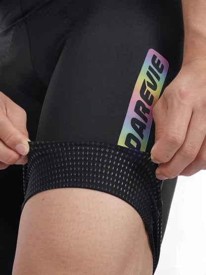 Cycling Bib Shorts Seamless, ELASTIC-INTERFACE Pad Cycling Shorts, Leg Gripper Men's Shorts