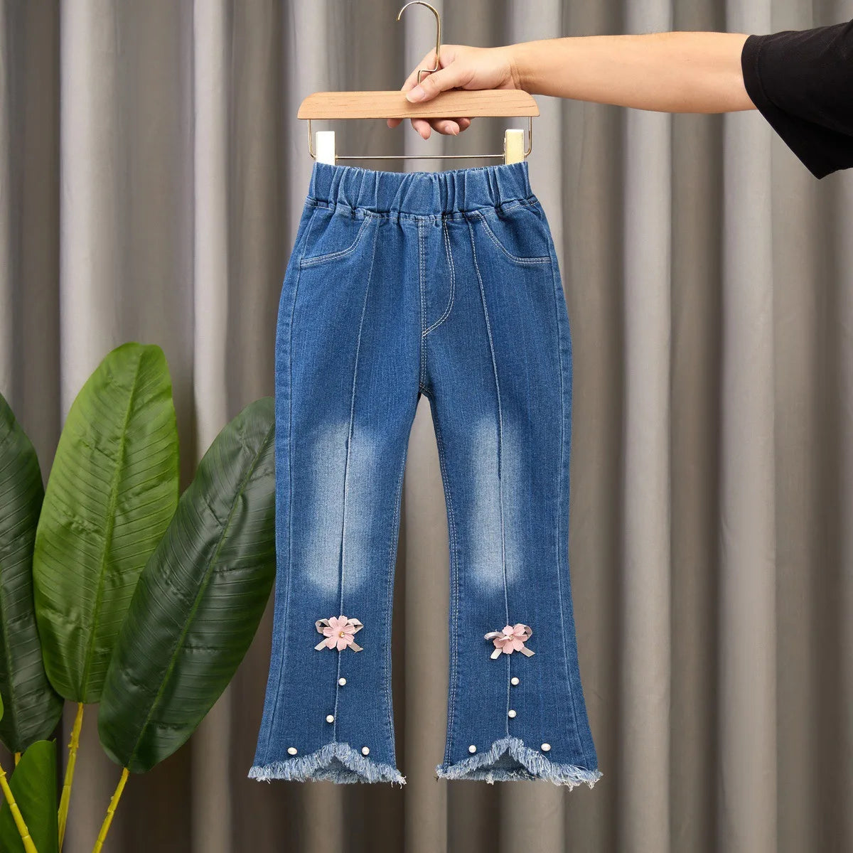Autumn Kids Baby Girls Cowboy Pants Baby Girls Jeans Casual Girls Jeans