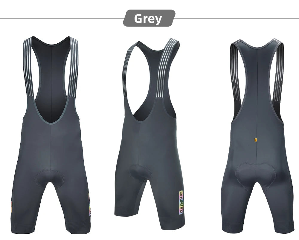Cycling Bib Shorts Seamless, ELASTIC-INTERFACE Pad Cycling Shorts, Leg Gripper Men's Shorts