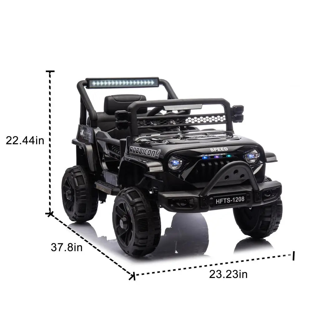 12V Kids Ride On Electric Truck Car W/Parents Control,2WD,Four-wheel suspension,Early education function,Adjustable volume