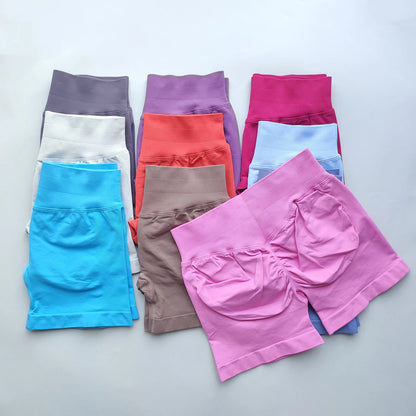 Shorts Seamless Gym Shorts Women, Fitness Sports Low Ribbed Band Workout Shorts