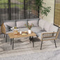 Wicker Patio Loveseat, Sofa with Cushions & Lumbar Pillows, Outdoor Patio Furniture Set for Patio, Balcony