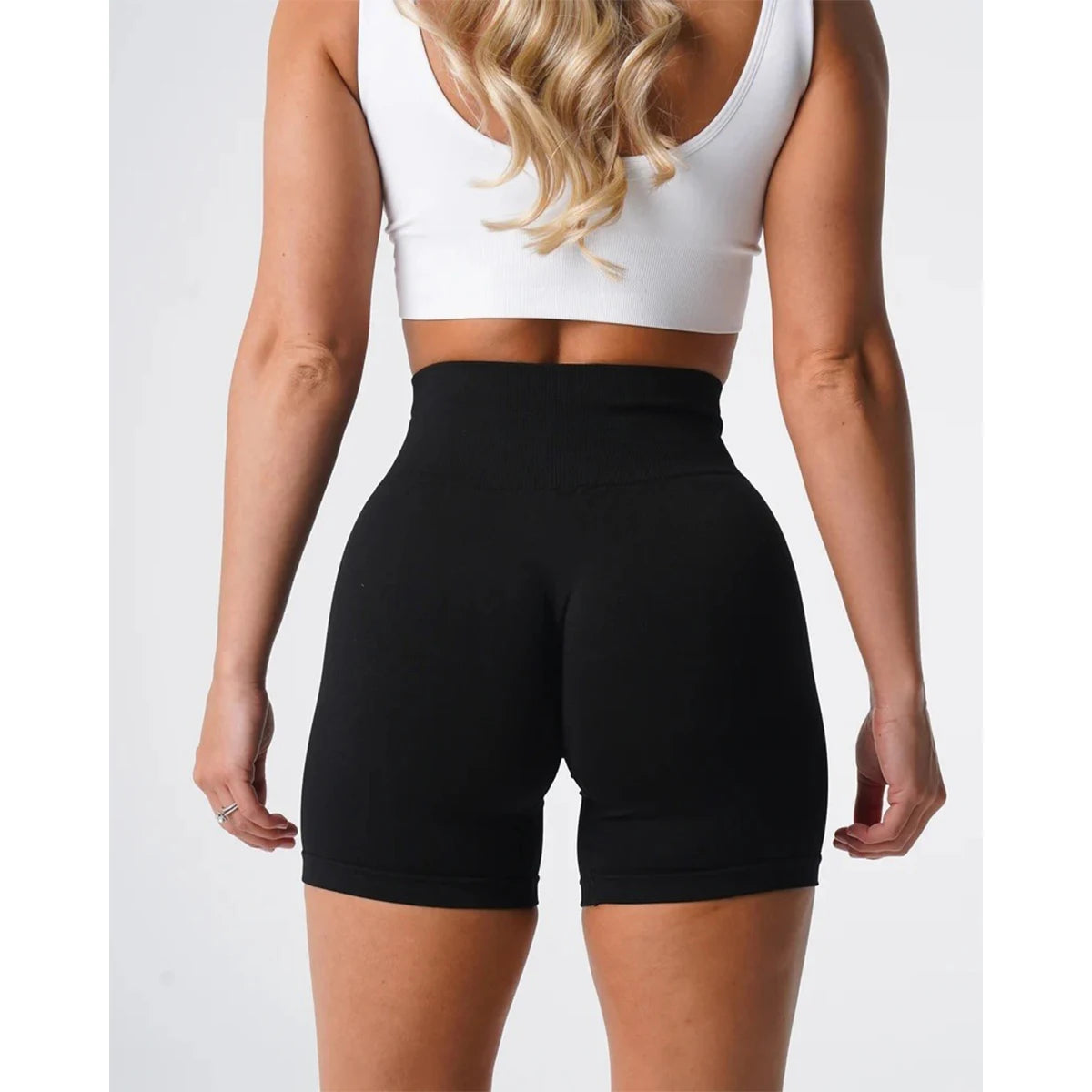 Spandex Solid Seamless Shorts Women  Workout Tights Fitness Yoga Pants