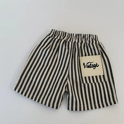 Summer Shorts For Boys Striped  Toddler Cotton