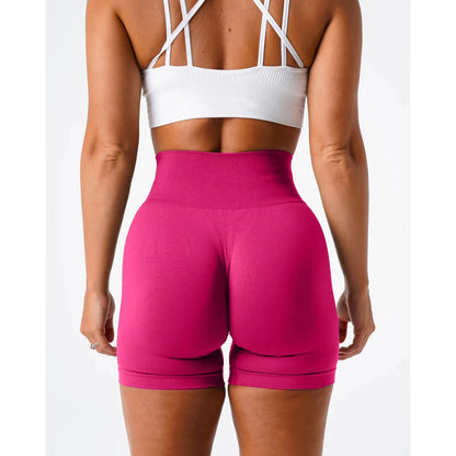 Spandex Solid Seamless Shorts Women  Workout Tights Fitness Yoga Pants
