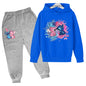 Pink Children Hoodie Stitch Cartoon Print Sweatshirt +Pants Boys Girls Toddler age 3-12 Girls
