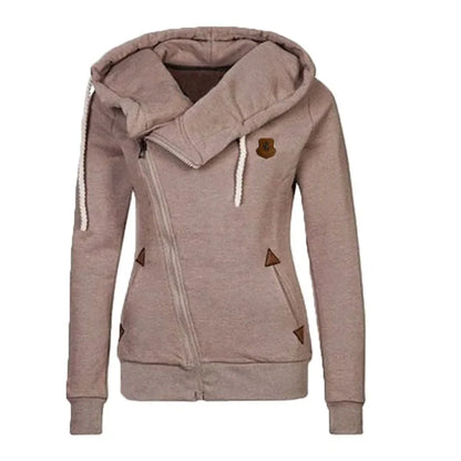 Popular Women's Clothing American Sports Cardigan Side Zipper Hooded Sweatshirt Jacket