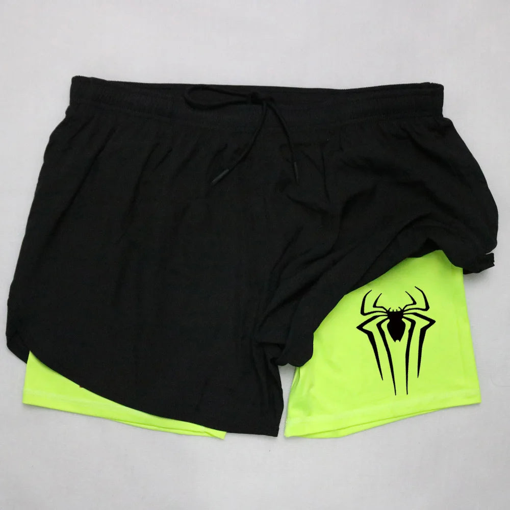 2 in 1 Men's Gym Shorts Fitness Quick Dry Sports Performance running shorts