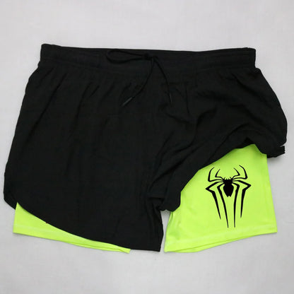 2 in 1 Men's Gym Shorts Fitness Quick Dry Sports Performance running shorts