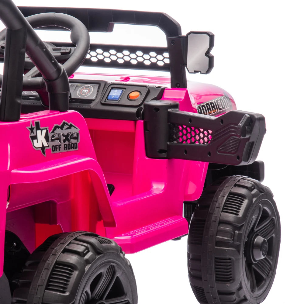 12V Kids Ride On Electric Truck Car W/Parents Control,2WD,Four-wheel suspension,Early education function,Adjustable volume