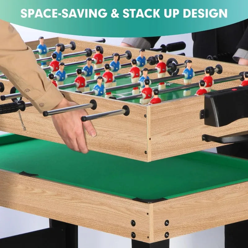 12-in-1 Game Table for Home - Foosball Table, Air Hockey Table, Pool Table & More!  Family fun