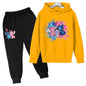 Pink Children Hoodie Stitch Cartoon Print Sweatshirt +Pants Boys Girls Toddler age 3-12 Girls