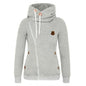 Popular Women's Clothing American Sports Cardigan Side Zipper Hooded Sweatshirt Jacket