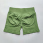 Shorts Seamless Gym Shorts Women, Fitness Sports Low Ribbed Band Workout Shorts