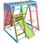 Indoor Playground 7-in-1 Jungle Gym Playset for Kids 2-6yrs - Slide, Climbing Wall, Rope Wall Climber