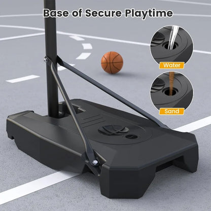 Basketball Hoop Outdoor, 8.5ft Height Adjustable Portable Hoops & Goals and Wheels for Kids/Teens/Adults