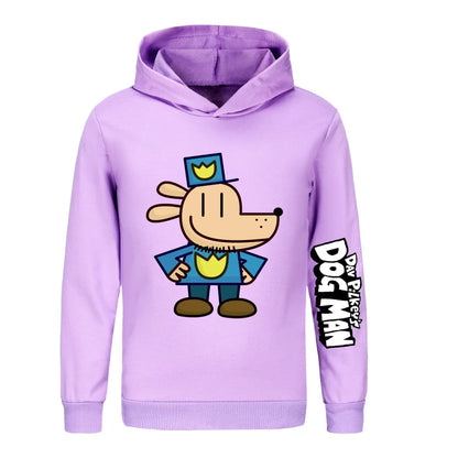 Kids Fashion Cartoon dogman Clothes Printed Sweaters Baby Girls Hoody Sweatshirts Boys Long Sleeves
