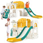 8 in 1 Indoor Kids Slide for Toddler 1-3,Indoor Playground with Slide,Basketball Hoop,Climber,TelescopeTunnel