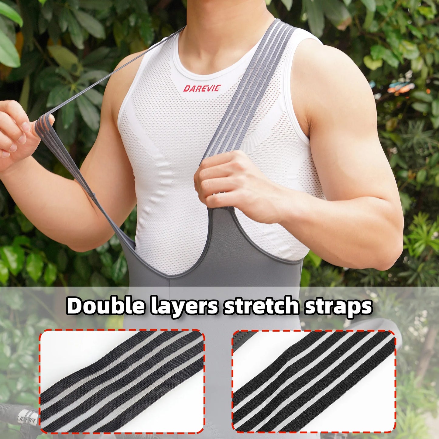 Cycling Bib Shorts Seamless, ELASTIC-INTERFACE Pad Cycling Shorts, Leg Gripper Men's Shorts