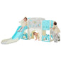 11 in 1 Toddler Slide,  for Ages 1-3 with Basketball Hoop, Playset Structure, Arch Tunnel Telescope