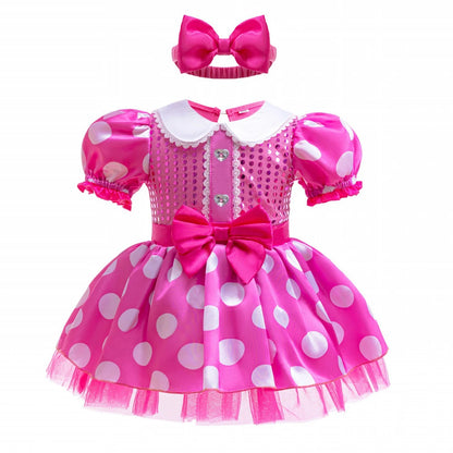 Baby Princess Romper for Girls with Headband 6M 12M Costume