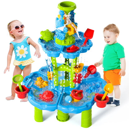 Kids Splash Sand & water table, Splash Tower, Water Table For Kids Beach 4 In1 Table