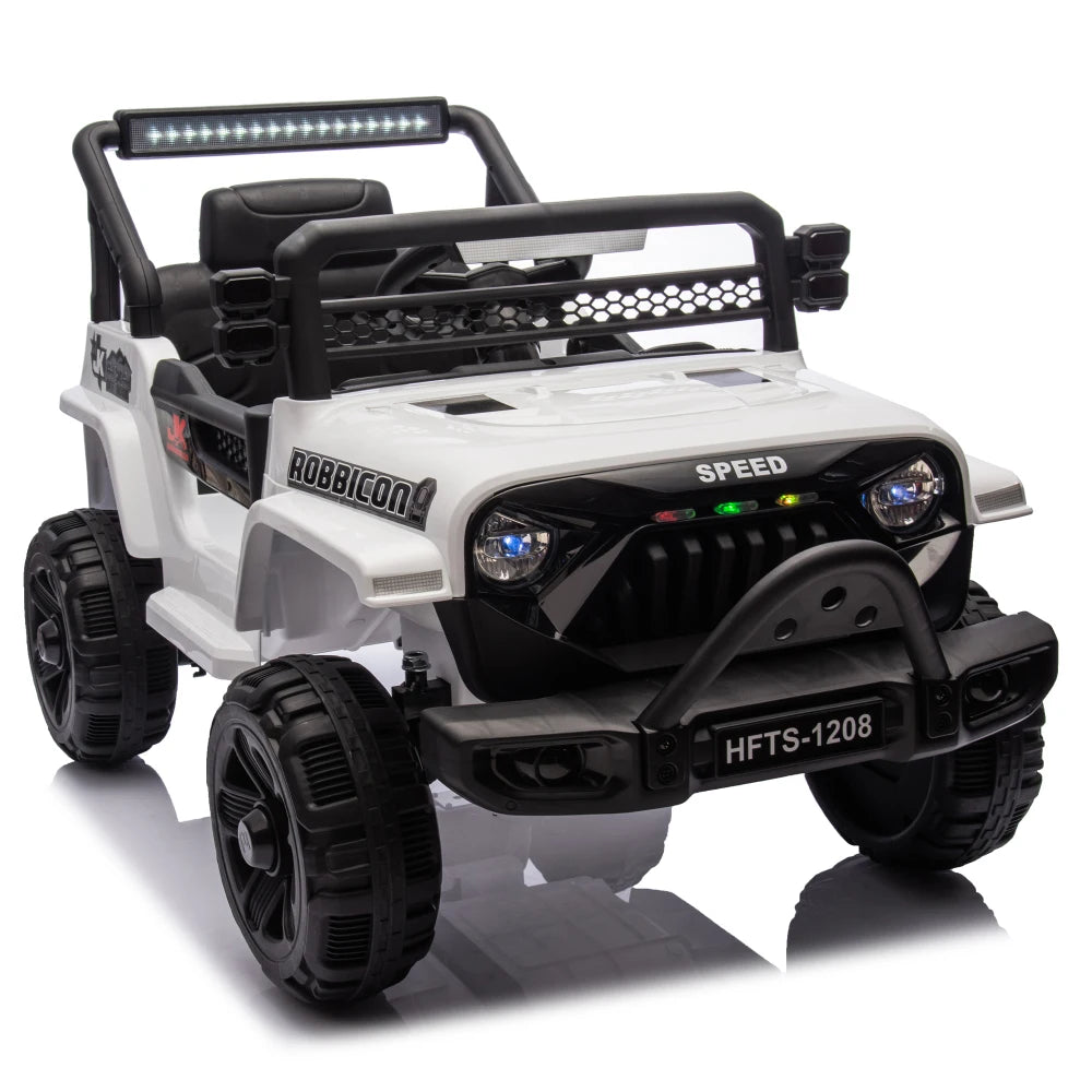12V Kids Ride On Electric Truck Car W/Parents Control,2WD,Four-wheel suspension,Early education function,Adjustable volume