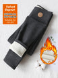 Women's Warm Leggings Soft with Fleece Thermal Pants Gray High Waist Leggings Skinny Thick Velvet Winter Leggings