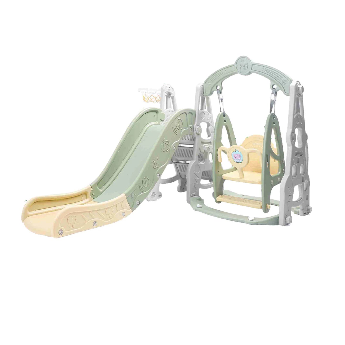 4in1 Slide & swing set Fully Enclosed Pedal Enhanced Safety Easy Set Up Playground
