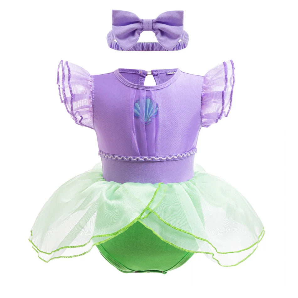Baby Princess Romper for Girls with Headband 6M 12M Costume