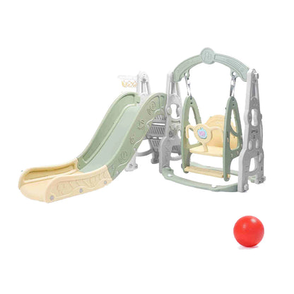 4in1 Slide & swing set Fully Enclosed Pedal Enhanced Safety Easy Set Up Playground