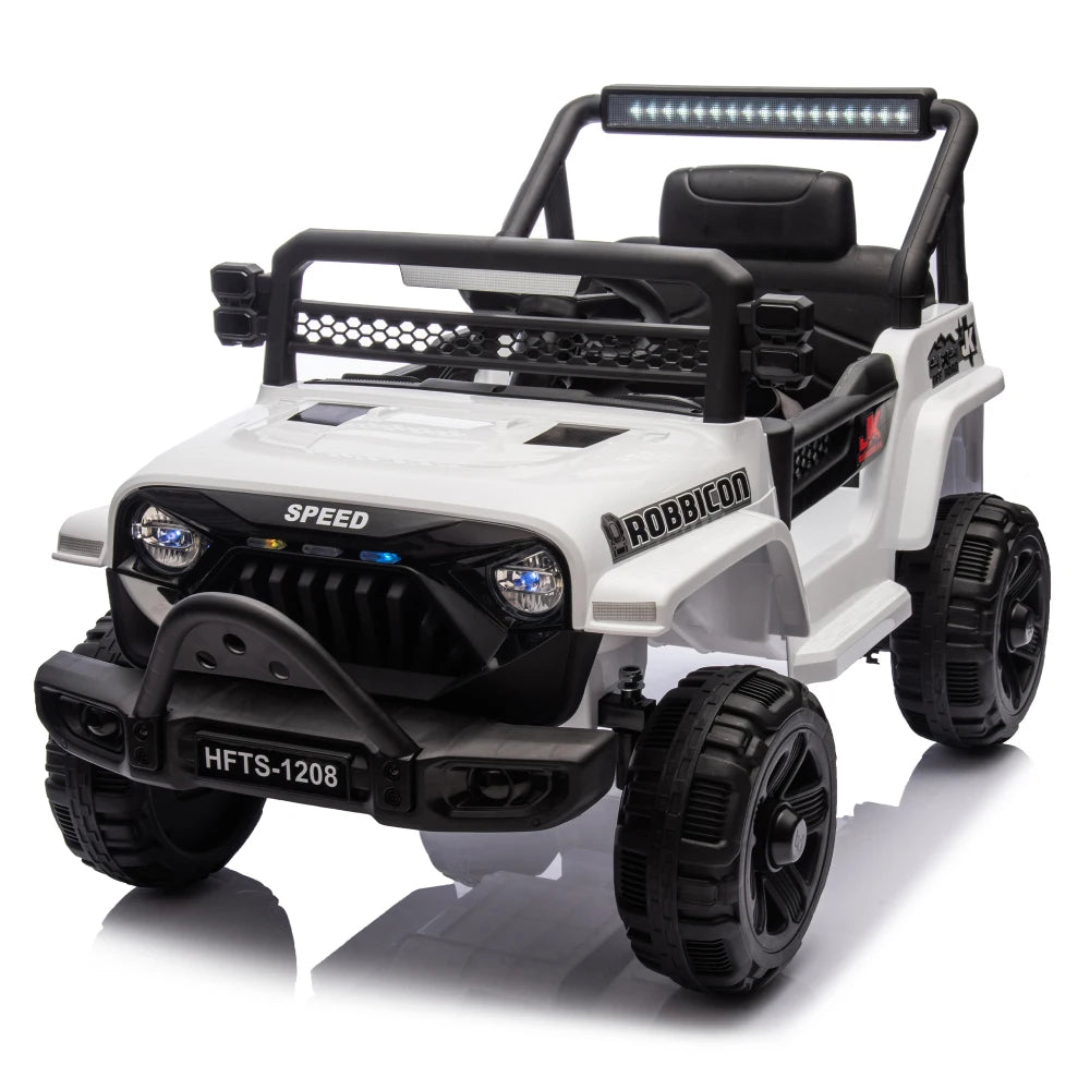 12V Kids Ride On Electric Truck Car W/Parents Control,2WD,Four-wheel suspension,Early education function,Adjustable volume