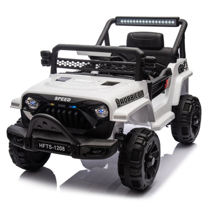 12V Kids Ride On Electric Truck Car W/Parents Control,2WD,Four-wheel suspension,Early education function,Adjustable volume