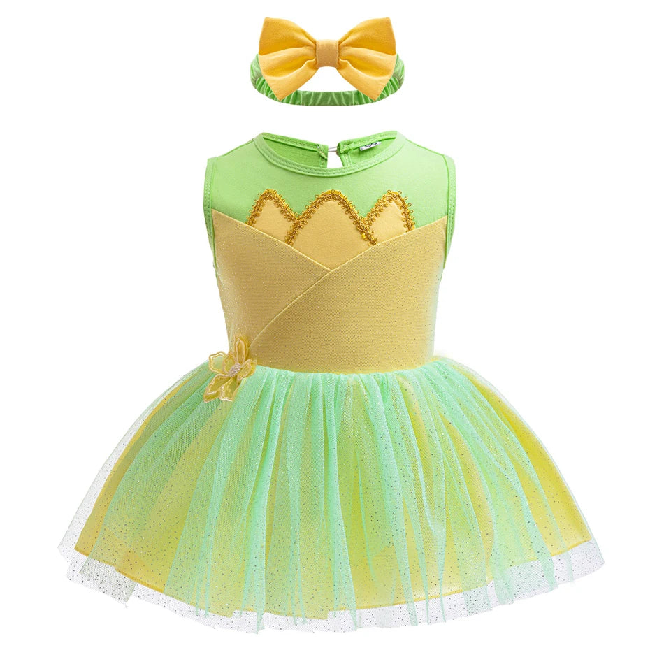 Baby Princess Romper for Girls with Headband 6M 12M Costume