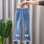 Autumn Kids Baby Girls Cowboy Pants Baby Girls Jeans Casual Girls Jeans