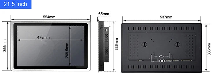 17 19 21.5 Inch industrial mini touch computer all-in-one pc with capacitive touch screen tablet panel pc.