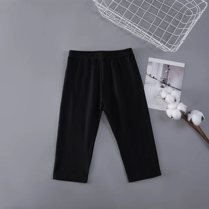 Candy Color Leggings Girls, Calf-Length Cotton Slim pants