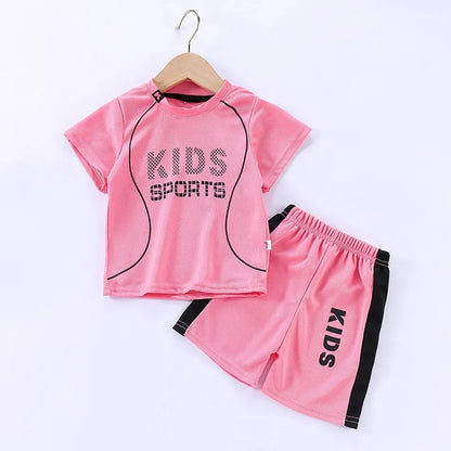 1-12 Years Old Quick Drying and Breathable Children's Sportswear Set Children's Pure Color Ball Clothing Set Children's Sets