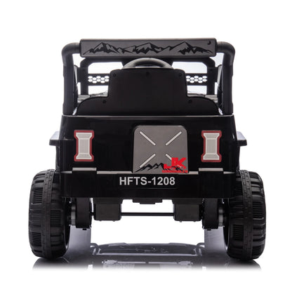 12V Kids Ride On Electric Truck Car W/Parents Control,2WD,Four-wheel suspension,Early education function,Adjustable volume