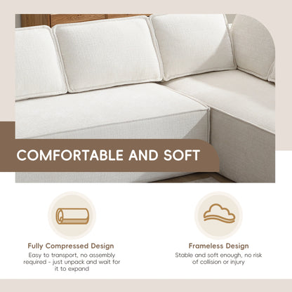 Minimalist Style Modular Sectional Sofa, seats 6 Wrinkle-resistant