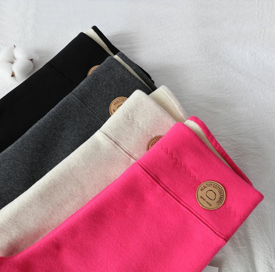 Women's Warm Leggings Soft with Fleece Thermal Pants Gray High Waist Leggings Skinny Thick Velvet Winter Leggings