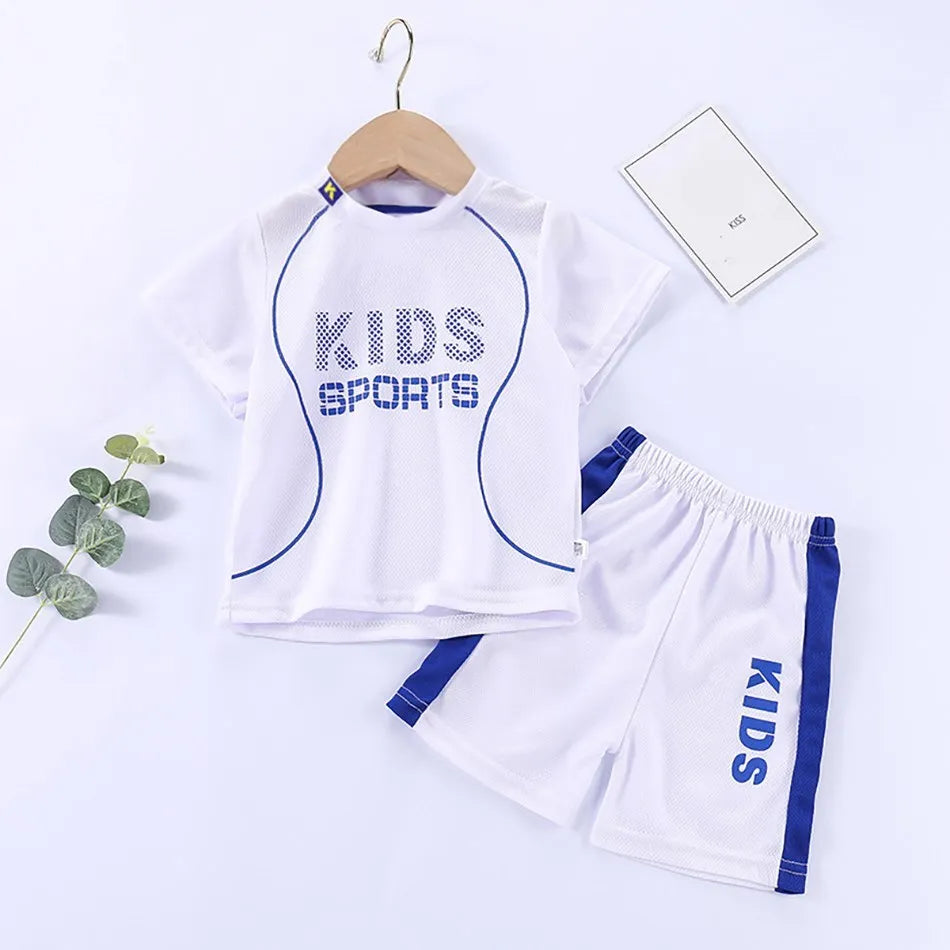 1-12 Years Old Quick Drying and Breathable Children's Sportswear Set Children's Pure Color Ball Clothing Set Children's Sets