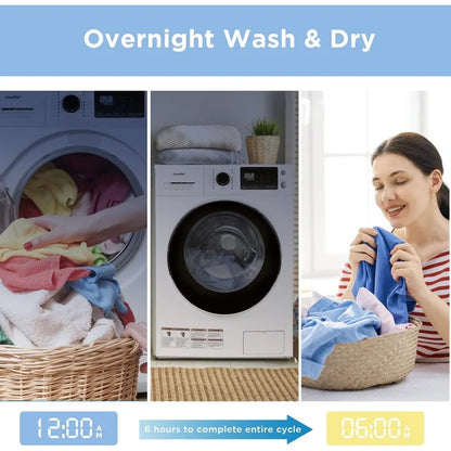 24 "Washer and Dryer Combo 2.7cu.ft 26lbs Washing Machine, Front Load Full-Automatic