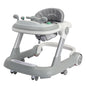 Push Walker with Detachable Feeding and Music Trays, Foldable Learning Toys, 2 In 1 Walker