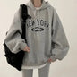 Letter Printed Hooded Sweatshirts Women Oversized Loose fit