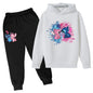 Pink Children Hoodie Stitch Cartoon Print Sweatshirt +Pants Boys Girls Toddler age 3-12 Girls