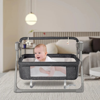 Electric cradle Baby Swing Bed, Automatic Rocking Recliner Crib Basket, Music Remoter Control Sleeping