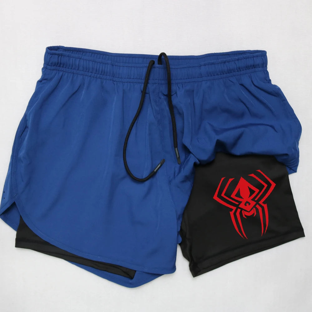 2 in 1 Men's Gym Shorts Fitness Quick Dry Sports Performance running shorts